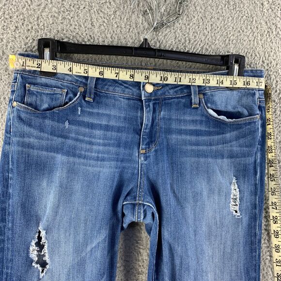 Paige Womens Jeans Jimmy Jimmy Crop Distressed Straight Pants Denim Sz 29 x25 - Picture 4 of 12